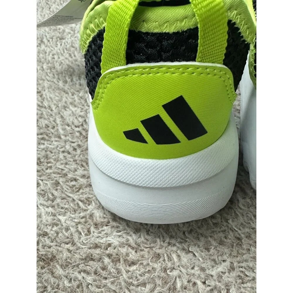 Adidas Summerflex C Kids Training Shoes Black Neon Yellow Mesh Slip On US 3 NWT